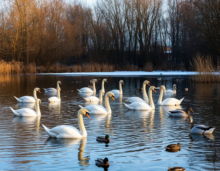 Лебеди и утки остаются зимовать в Тюмени: орнитолог объяснил новую тенденцию