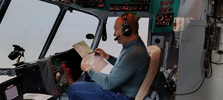 Занятие на тренажере Ми-8