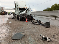 На автомобильной дороге Тюмень - Ханты-Мансийск столкнулись два грузовика