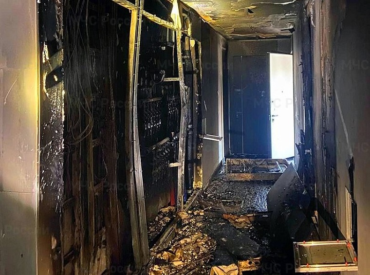 В Тюмени горел строящийся жилой дом