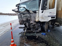 Водитель и пассажирка "Грейт Вола" погибли в столкновении с двумя большегрузами на трассе Тюмень - Омск