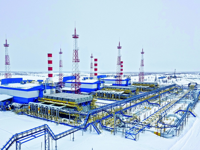 Дожимная компрессорная станция № 5В на Уренгойском нефтегазоконденсатном месторождении