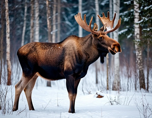 Водителей предупредили о внезапном появлении лосей на трассах Ямала