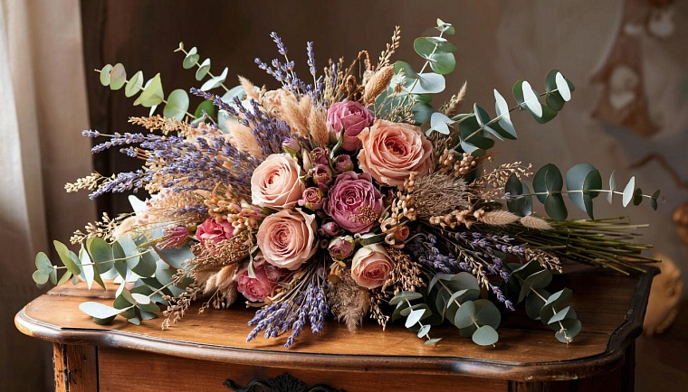 Тюменский флорист рассказала об удобстве букетов из сухоцветов