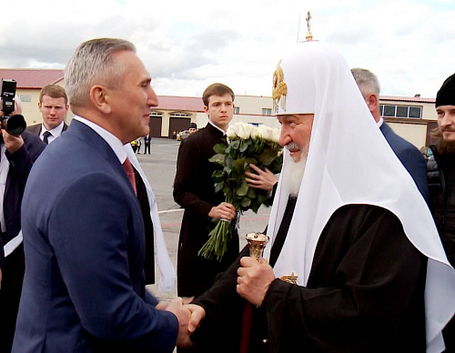 Александр Моор поблагодарил патриарха Кирилла за визит в Тюменскую область