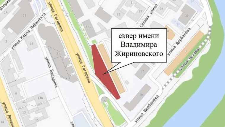 В центре Омска предлагают разбить сквер имени Владимира Жириновского
