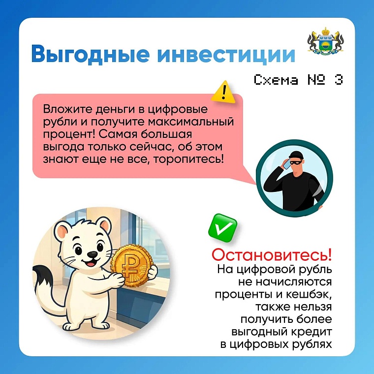 Тюменцам перечислили три новых схемы мошенничества с цифровыми рублями