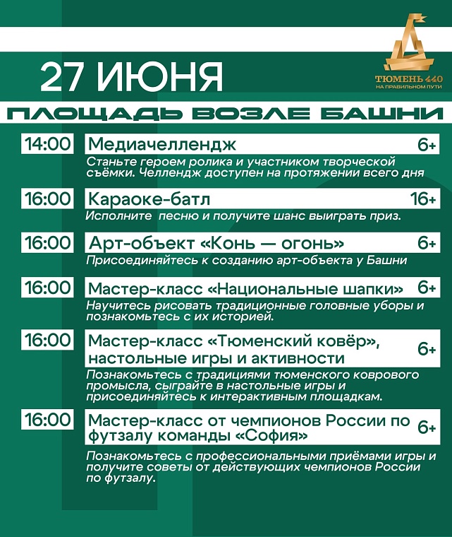 Как пройдет День молодежи в Тюмени: карта основных событий