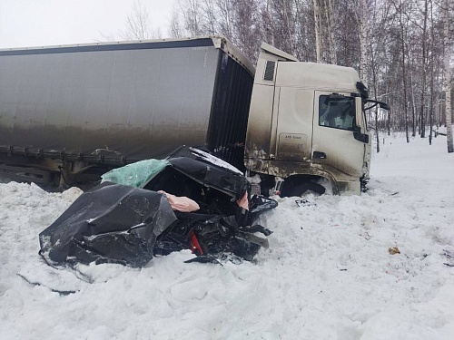 На трассе Тюмень-Омск в ДТП с большегрузом погиб водитель иномарки со встречной полосы