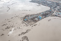 Село Казанское в окружении воды: фото с высоты птичьего полета