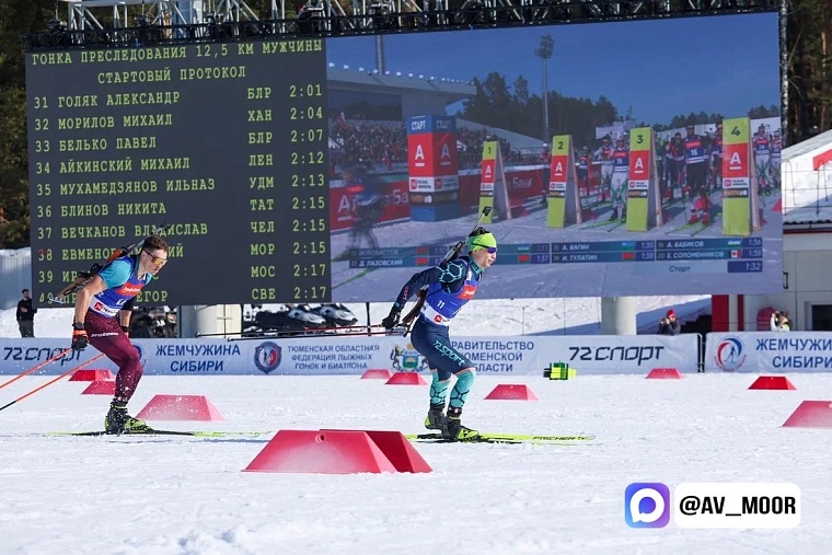 Александр Моор посетил Чемпионат России по биатлону и поздравил с юбилеем главного тренера