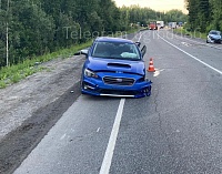 На трассе Тюмень - Тобольск - Ханты-Мансийск ночью столкнулись три автомобиля