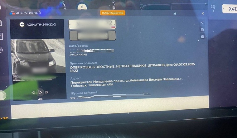В Тобольске автоинспекторы задержали должника по штрафам с поддельными документами
