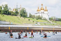 Сапбординг на Туре. В Тюмени прошёл массовый сап-заплыв