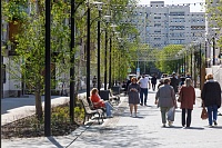 Улица Дзержинского стала излюбленным местом для прогулок тюменцев и гостей города