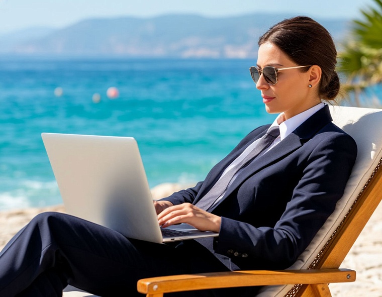 Почти половина россиян работает во время летнего отпуска