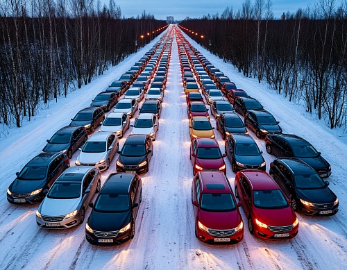В Омской области соберут «АвтоЕлку» из сотен машин