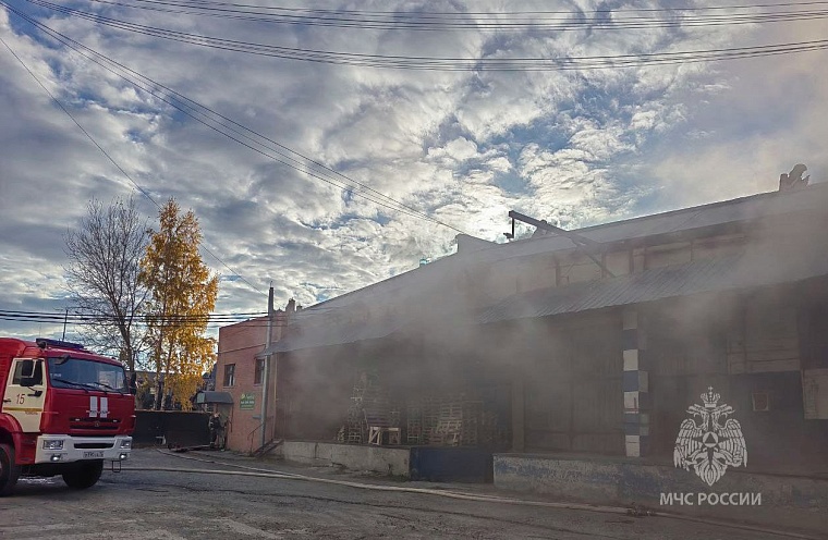 В Тюмени ликвидирован пожар на крыше двухэтажного здания