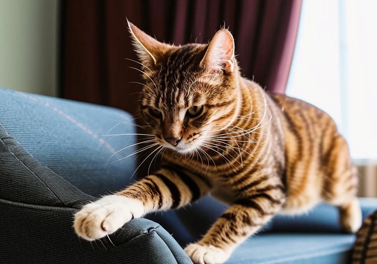 Четыре способа отучить кошку драть мебель в доме