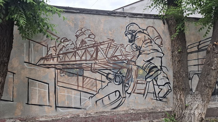 В центре Тюмени появится мурал, посвященный пожарным