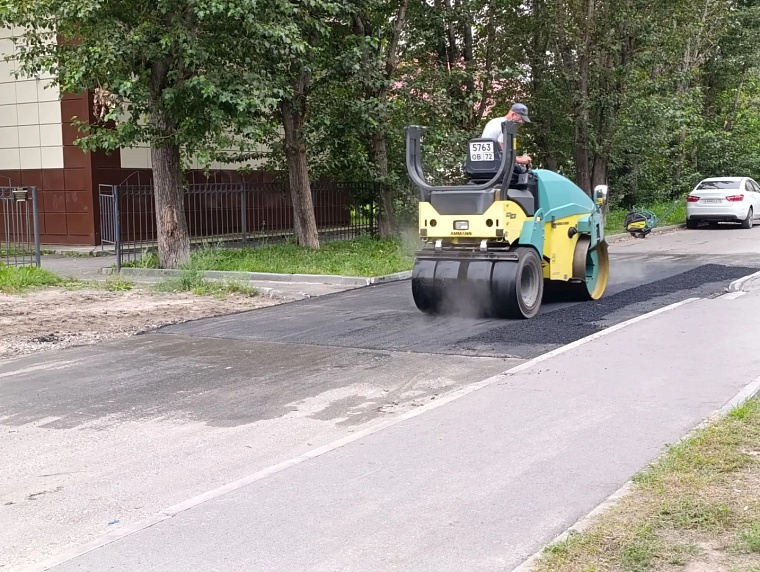 Восстановление благоустройства на улице Ставропольской. Фото: duma.tyumen-city.ru