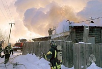 В районе Плеханово загорелся четырехквартирный дом