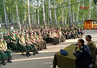 Боевые офицеры рассказали тюменским воспитанникам центра «ВОИН» о своем участии в спецоперации