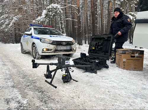 На автомобильной дороге Тюмень - Омск работает беспилотник ГИБДД