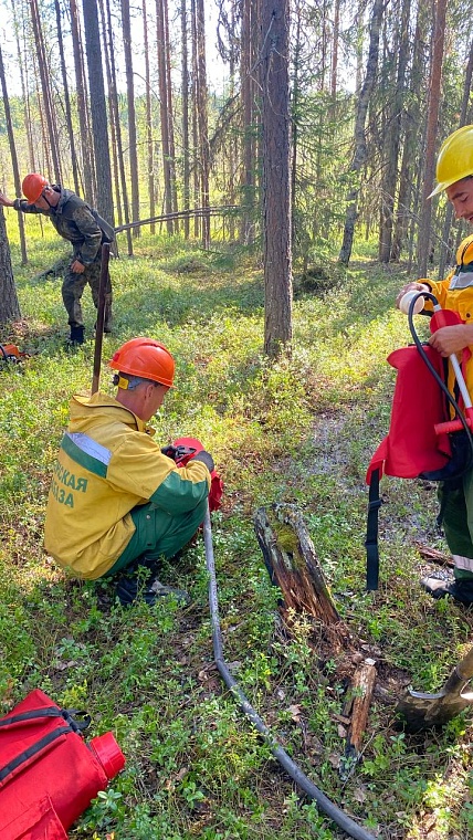 Где техника бессильна, в бой с огнем вступает пожарный десант