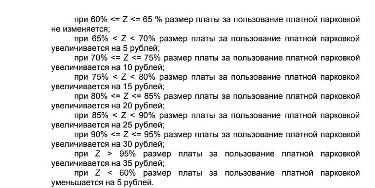 Как будет меняться плата за парковку. Источник: tyumen-city.ru
