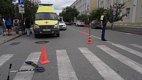 На пешеходном переходе в Тюмени имитировали наезд на человека