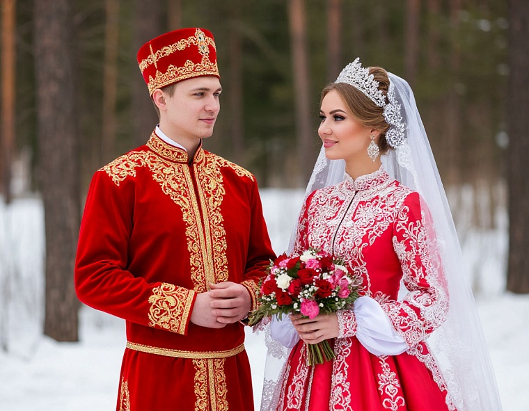 В Красноярском крае стало модным жениться в народных костюмах