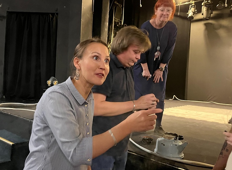 На репетиции спектакля 