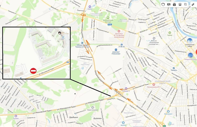 В Тюмени временно закроют проезд с трассы к ЖК «Колумб»