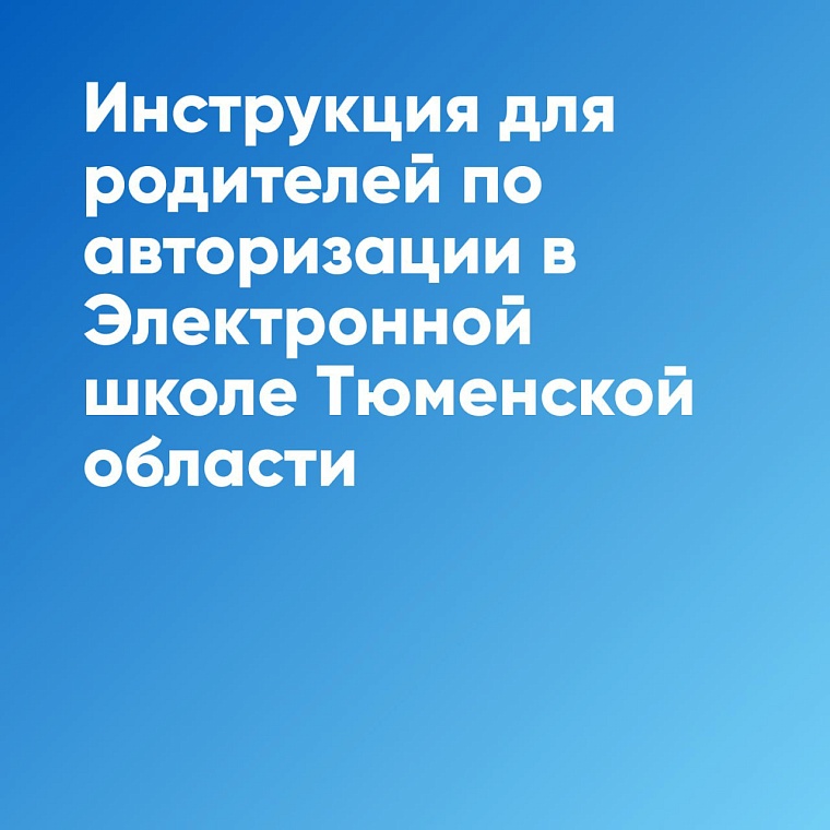 Как авторизоваться в электронной школе Тюменской области