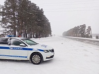 В Тобольском районе на трассе Тюмень-Ханты-Мансийск ухудшаются погодные условия