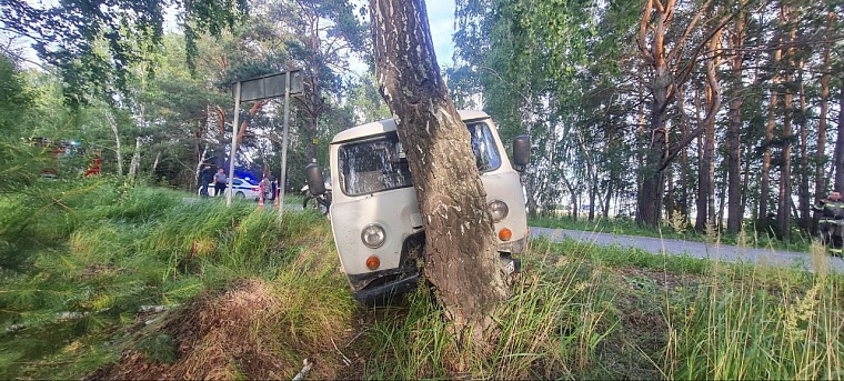 Под Тюменью «УАЗ» влетел в дерево после столкновения с питбайком