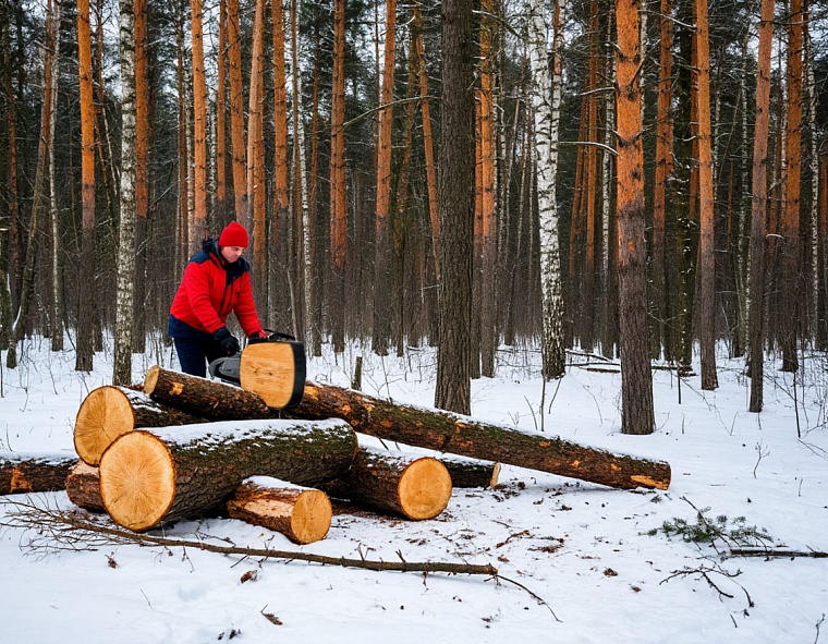 В Тюменской области у нарушителя лесного законодательства конфисковали трактор, сани и пилу