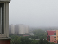 В Тюмени утро субботы началось с тумана