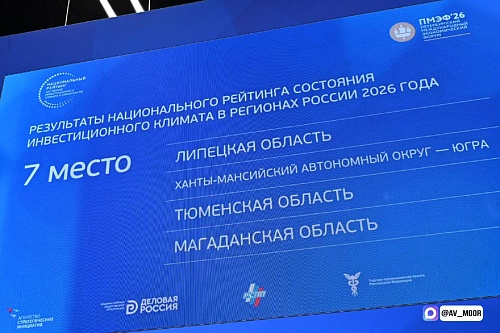 Александр Моор: Тюменская область на седьмом месте в Национальном рейтинге состояния инвестклимата