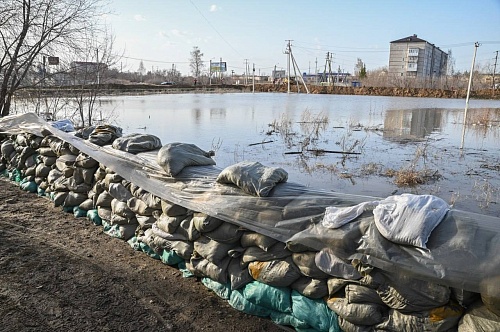 Вода из реки Ишим сегодня пробила насыпь и подтопила дачи